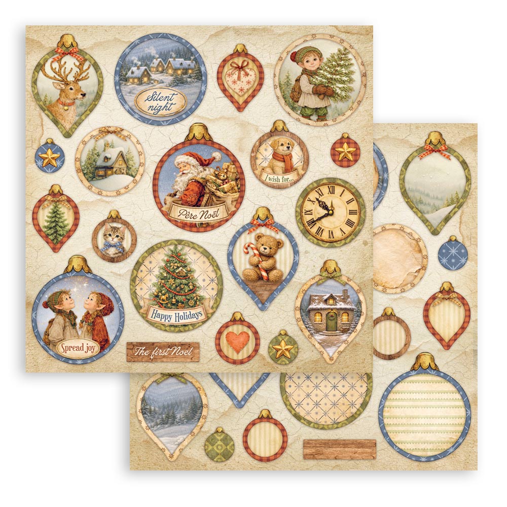 Scrapbooking Printed Pad For Art And Craft 10 Sheets cm 30.5x30.5 (12"x12") - Silent Night