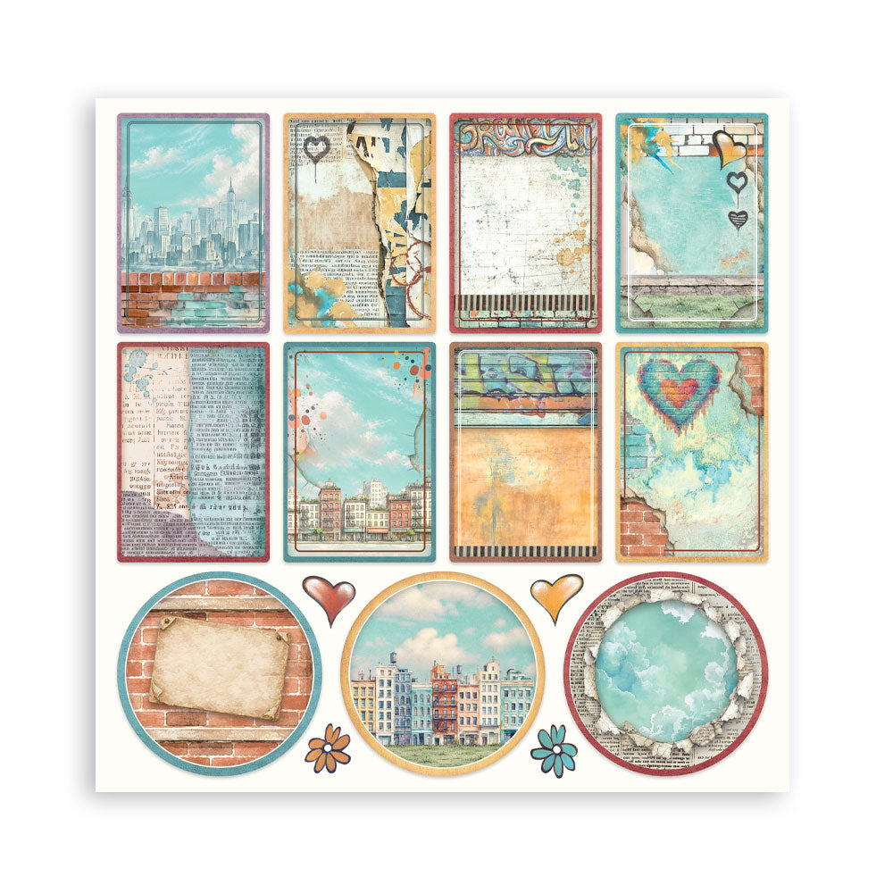 12”x12” (30.5x30.5 cm) Paper Pad 10 Double Sided Printed Sheets - Furry Friends 2