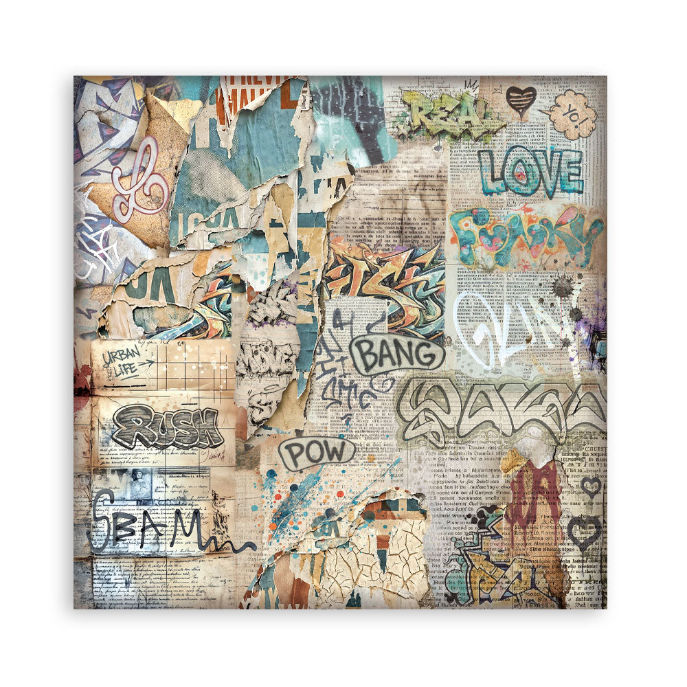 12”x12” (30.5x30.5 cm) Paper Pad 10 Double Sided Printed Sheets - Furry Friends 2