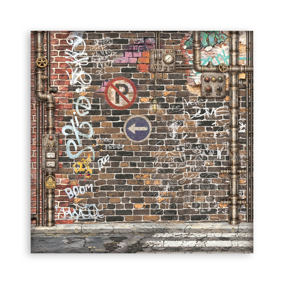 12”x12” (30.5x30.5 cm) Paper Pad 10 Double Sided Printed Backgrounds Sheets - Furry Friends 2