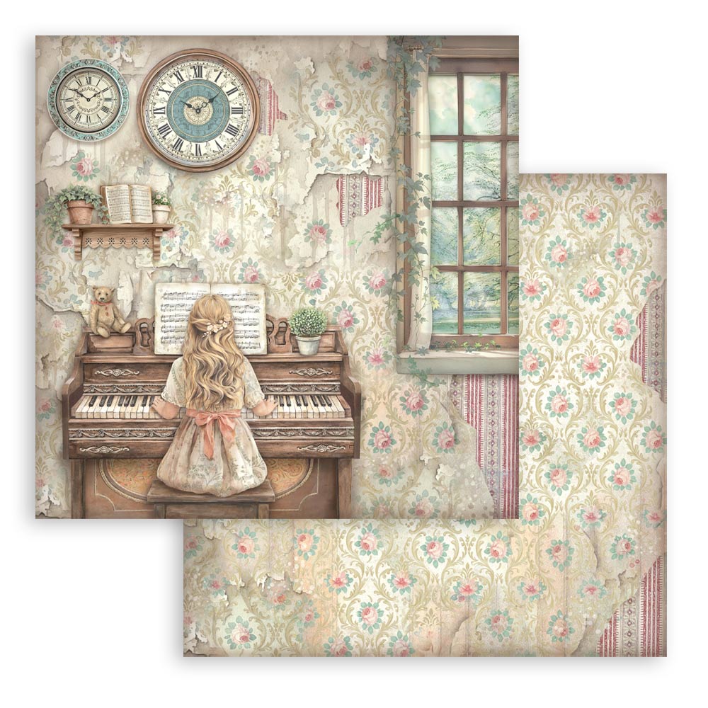 Scrapbooking Printed Pad For Art And Craft 10 Sheets cm 20.3x20.3 (8"x8") - Symphony