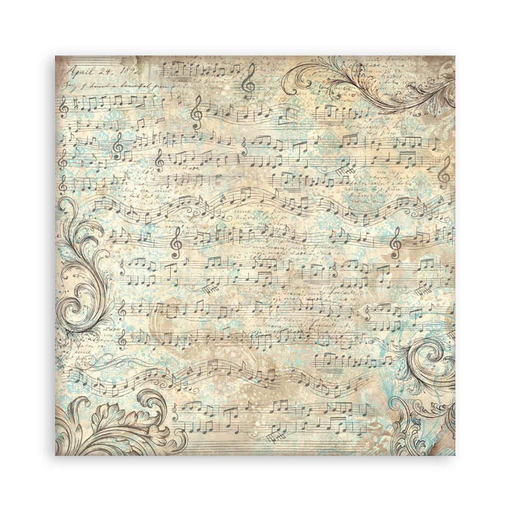 Scrapbooking Printed Pad For Art And Craft 10 Sheets cm 20.3x20.3 (8"x8") - Symphony