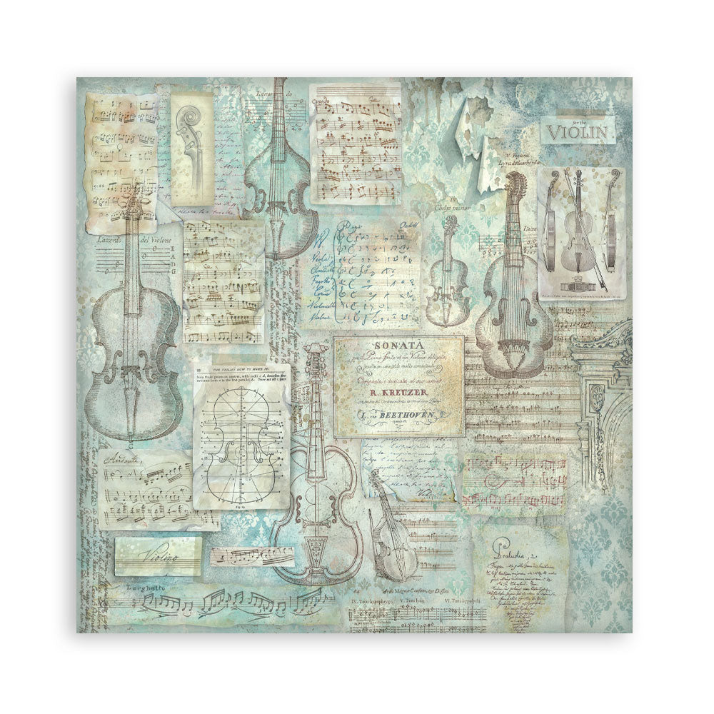 Scrapbooking Printed Pad For Art And Craft 10 Sheets cm 20.3x20.3 (8"x8") - Symphony