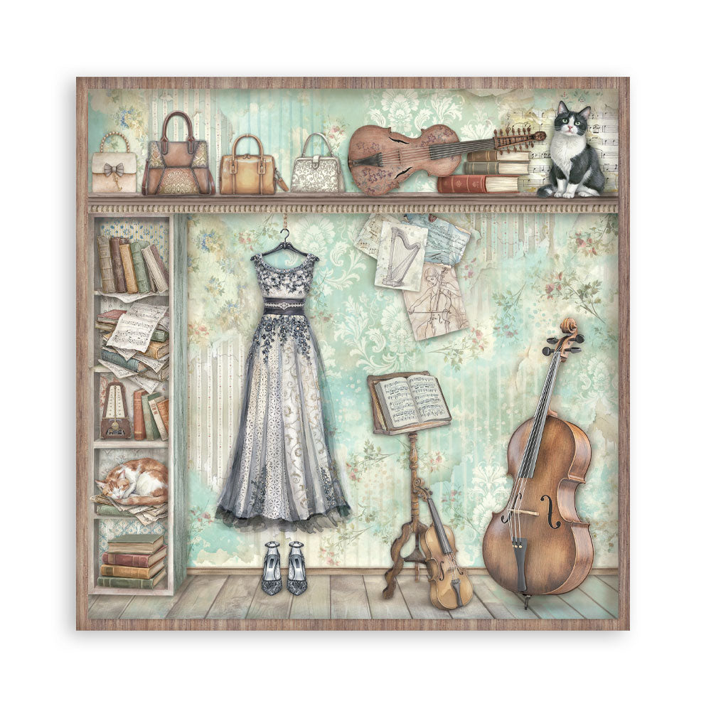 Scrapbooking Printed Pad For Art And Craft 10 Sheets cm 20.3x20.3 (8"x8") - Symphony