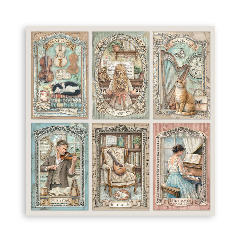 Scrapbooking Printed Pad For Art And Craft 10 Sheets cm 20.3x20.3 (8"x8") - Symphony