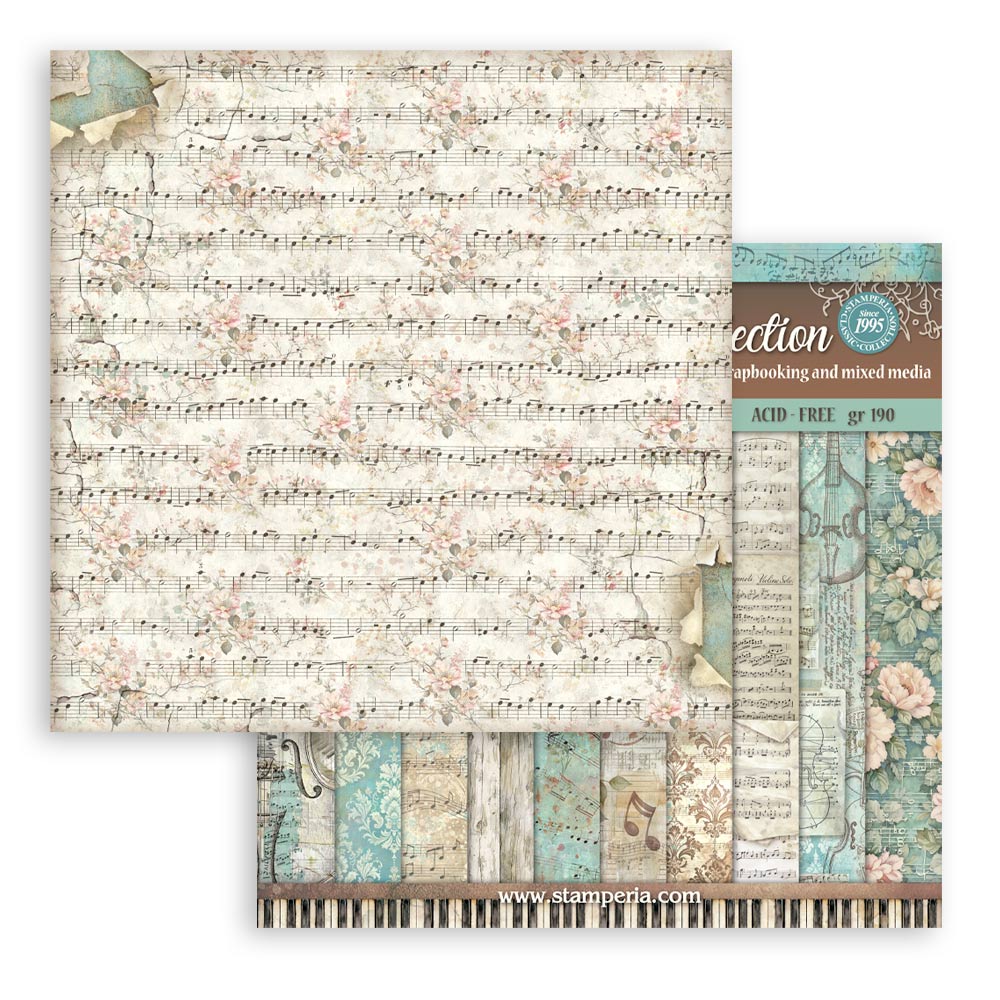 Scrapbooking Printed Pad For Art And Craft 10 Sheets cm 20.3x20.3 (8"x8") Backgrounds Symphony