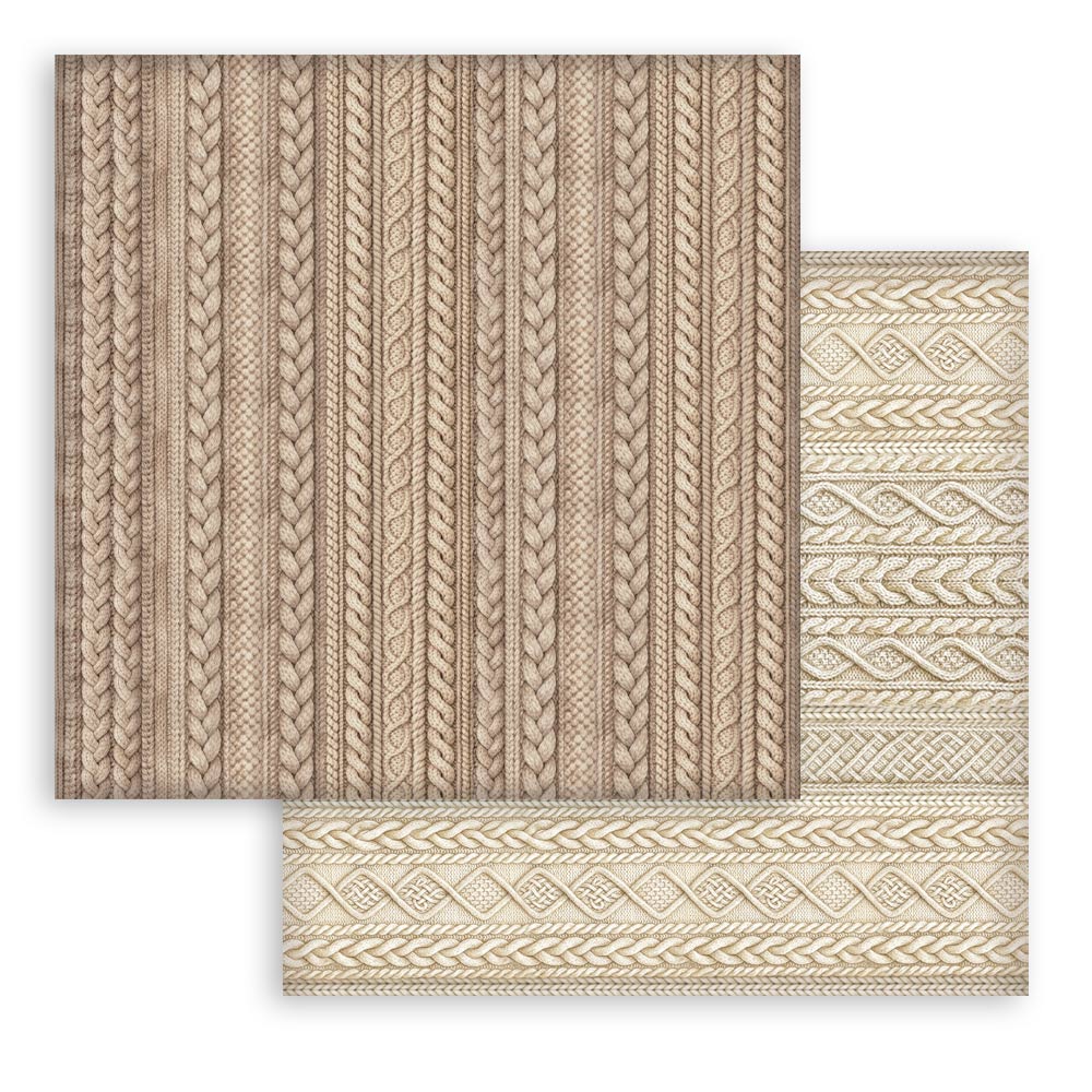 Scrapbooking Printed Pad For Art And Craft 10 Sheets cm 20.3x20.3 (8"x8") Backgrounds - White Christmas