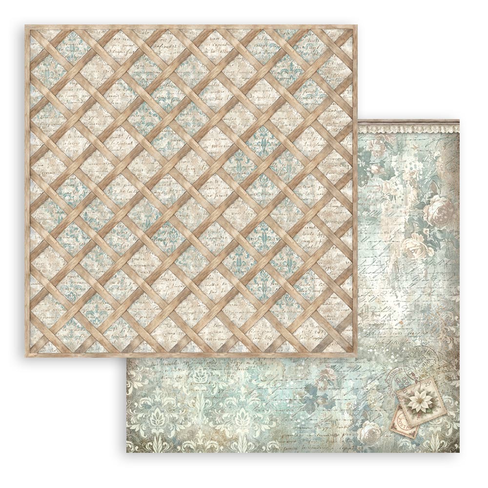 Scrapbooking Printed Pad For Art And Craft 10 Sheets cm 20.3x20.3 (8"x8") Backgrounds - White Christmas