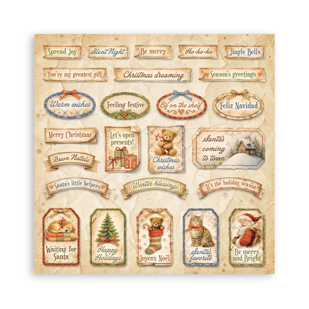 Scrapbooking Printed Pad For Art And Craft 10 Sheets cm 20.3x20.3 (8"x8") - Silent Night