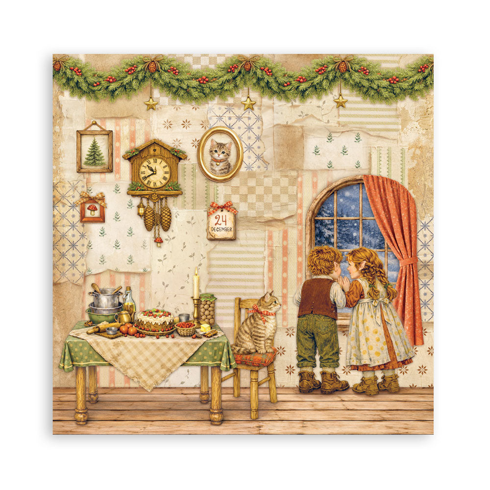 Scrapbooking Printed Pad For Art And Craft 10 Sheets cm 20.3x20.3 (8"x8") - Silent Night