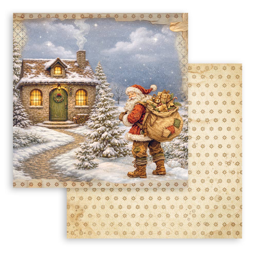 Scrapbooking Printed Pad For Art And Craft 10 Sheets cm 20.3x20.3 (8"x8") - Silent Night