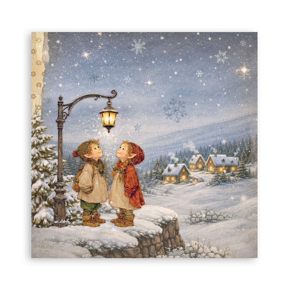 Scrapbooking Printed Pad For Art And Craft 10 Sheets cm 20.3x20.3 (8"x8") - Silent Night