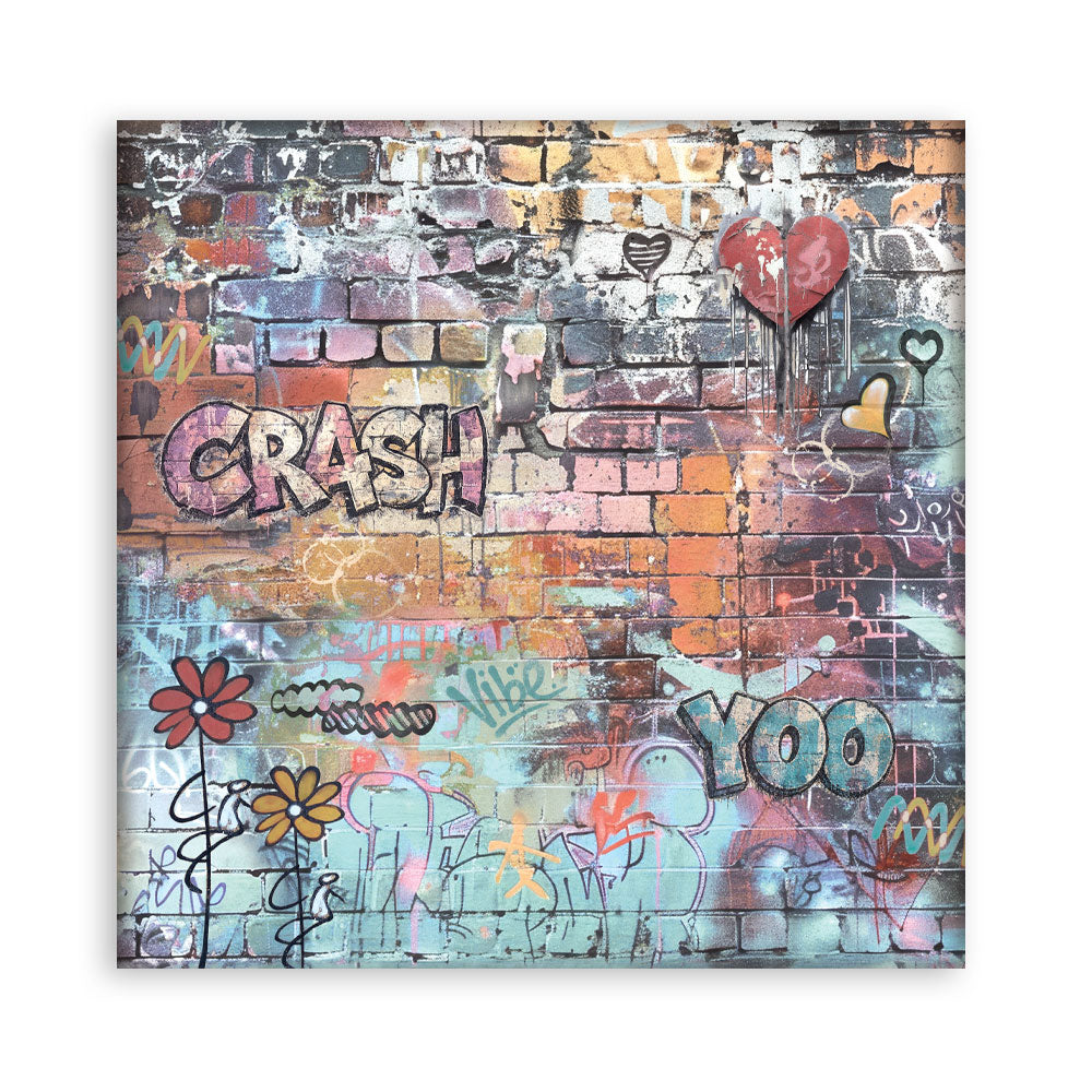 8”x8” (20.3x20.3 cm) Paper Pad 10 Double Sided Printed Sheets - Furry Friends 2