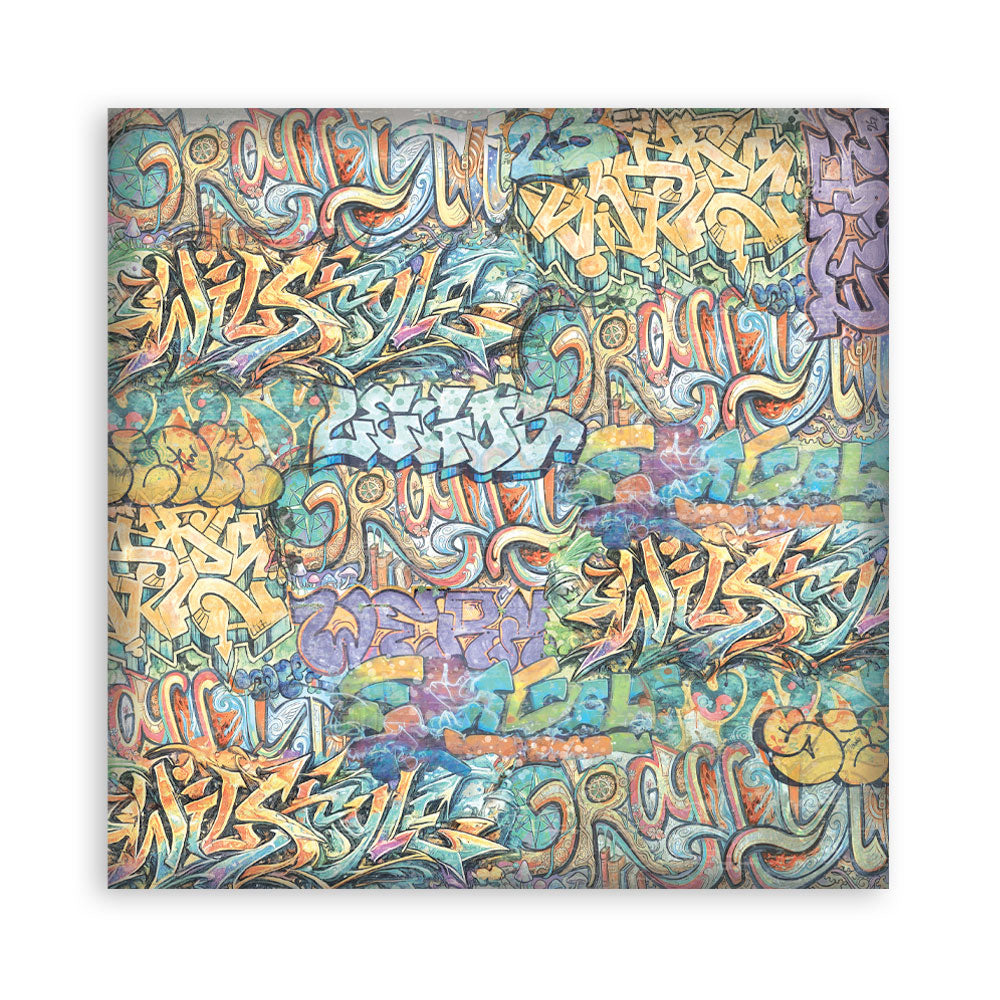 8”x8” (20.3x20.3 cm) Paper Pad 10 Double Sided Printed Backgrounds Sheets - Furry Friends 2