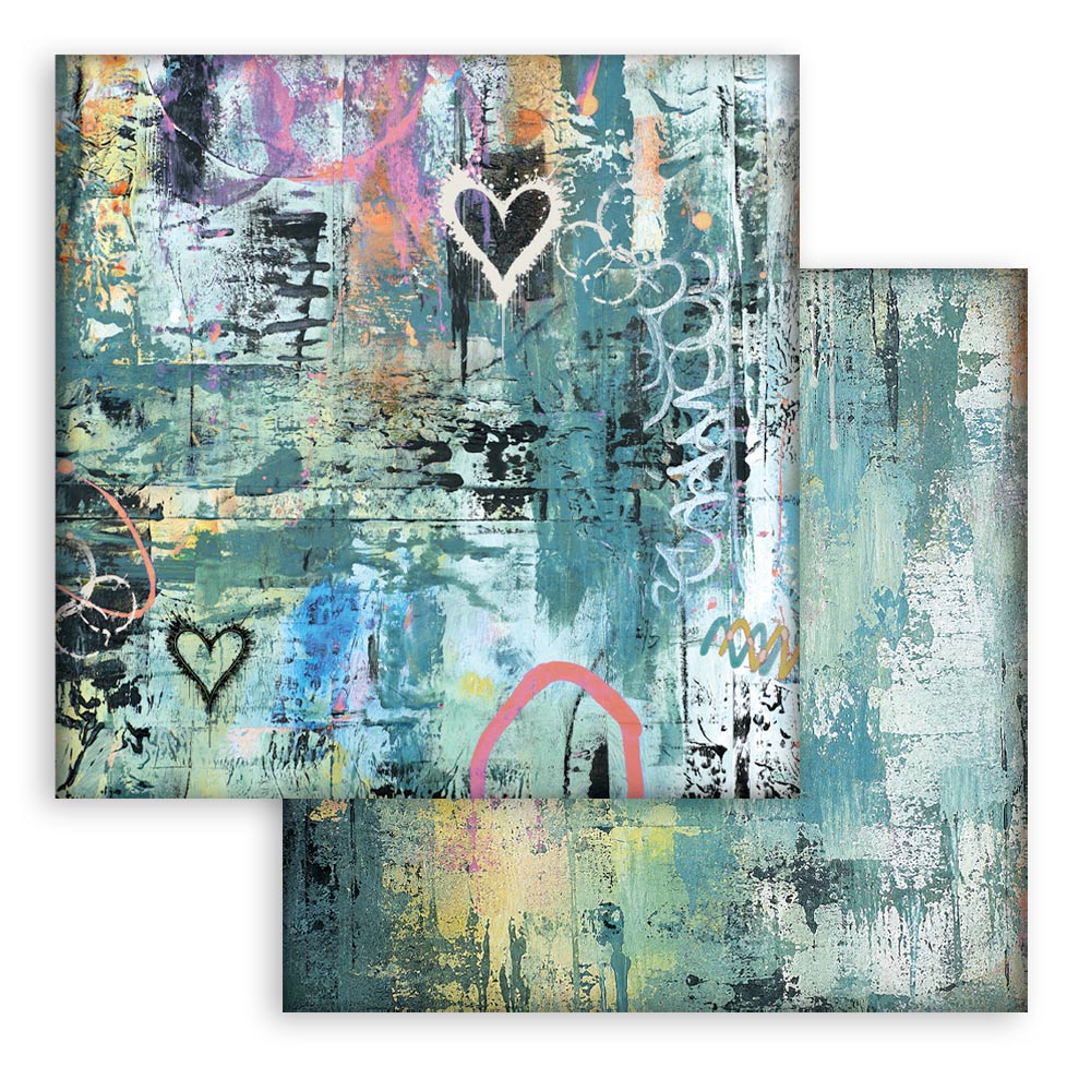 8”x8” (20.3x20.3 cm) Paper Pad 10 Double Sided Printed Backgrounds Sheets - Furry Friends 2