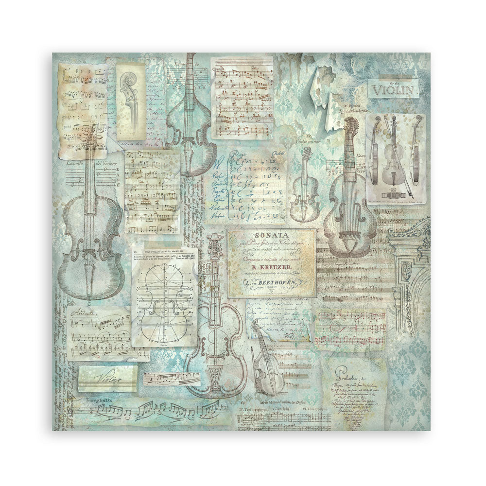 Scrapbooking Printed Pad For Art And Craft 22 Sheets cm 20.3x20.3 (8"x8") Single Face Symphony