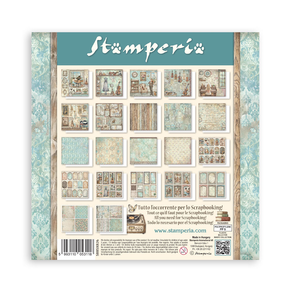 Scrapbooking Printed Pad For Art And Craft 22 Sheets cm 20.3x20.3 (8"x8") Single Face Symphony