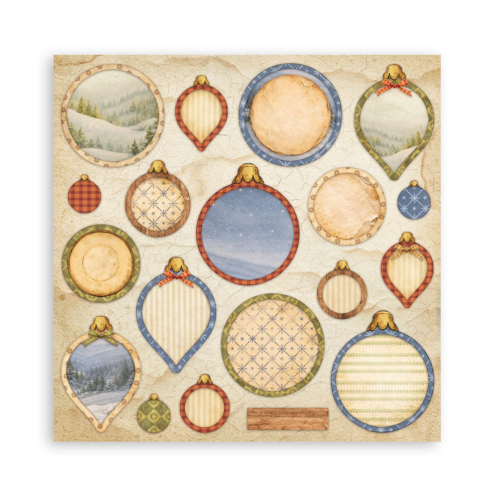 Scrapbooking Printed Pad For Art And Craft 22 Sheets cm 20.3x20.3 (8"x8") Single Face Silent Night