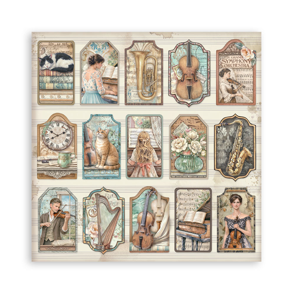 Scrapbooking Printed Pad For Art And Craft 22 Sheets cm 30.5x30.5 (12"x12") Single Face - Symphony