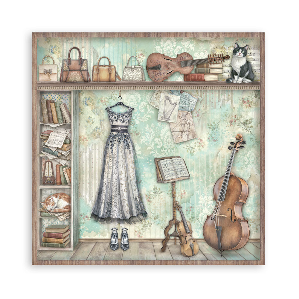 Scrapbooking Printed Pad For Art And Craft 22 Sheets cm 30.5x30.5 (12"x12") Single Face - Symphony