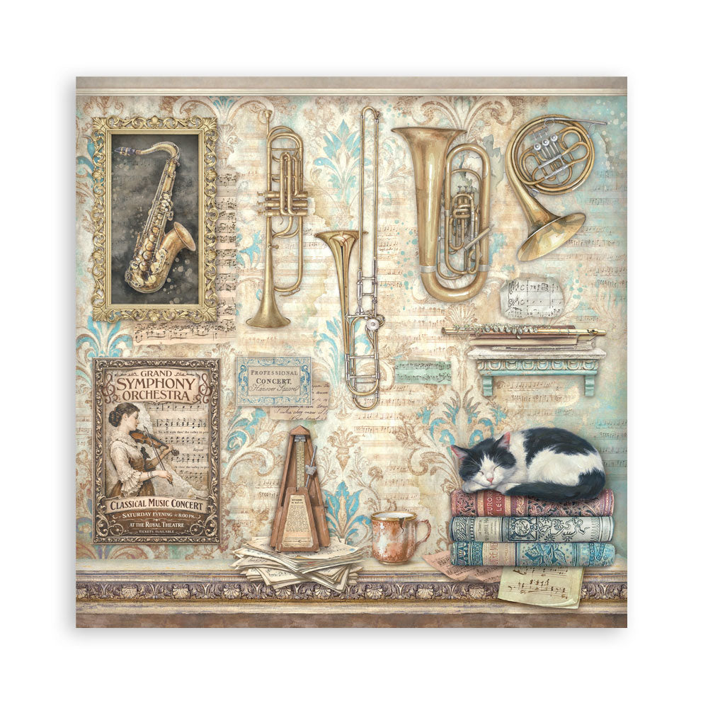 Scrapbooking Printed Pad For Art And Craft 22 Sheets cm 30.5x30.5 (12"x12") Single Face - Symphony