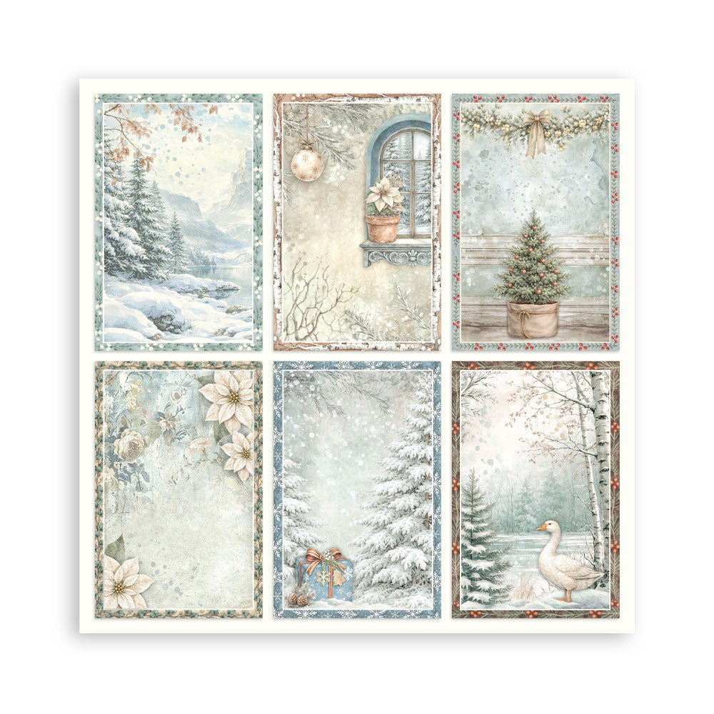 Scrapbooking Printed Pad For Art And Craft 22 Sheets cm 30.5x30.5 (12"x12") Single Face - White Christmas