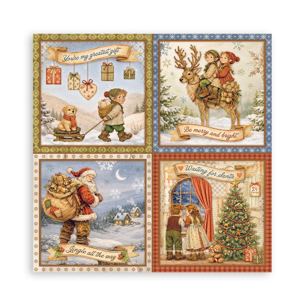 Scrapbooking Printed Pad For Art And Craft 22 Sheets cm 30.5x30.5 (12"x12") Single Face - Silent Night