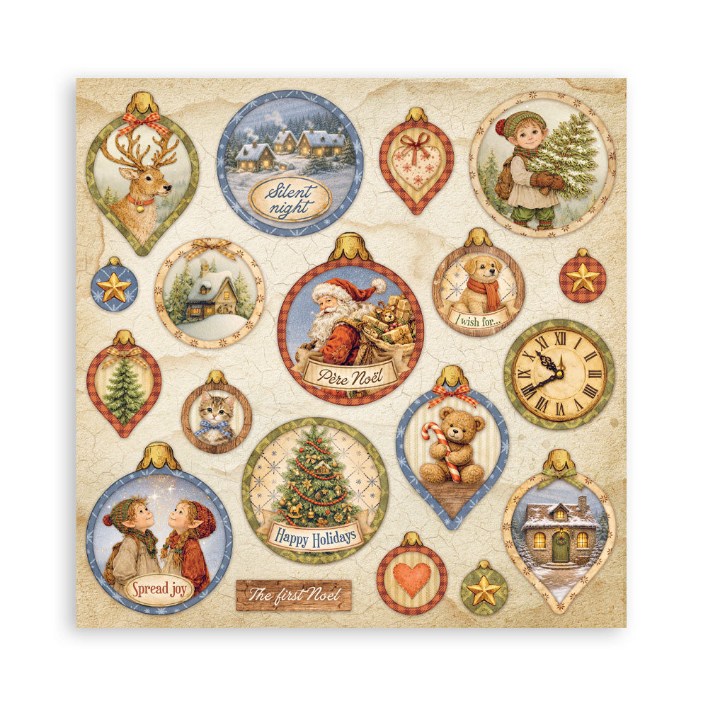 Scrapbooking Printed Pad For Art And Craft 22 Sheets cm 30.5x30.5 (12"x12") Single Face - Silent Night