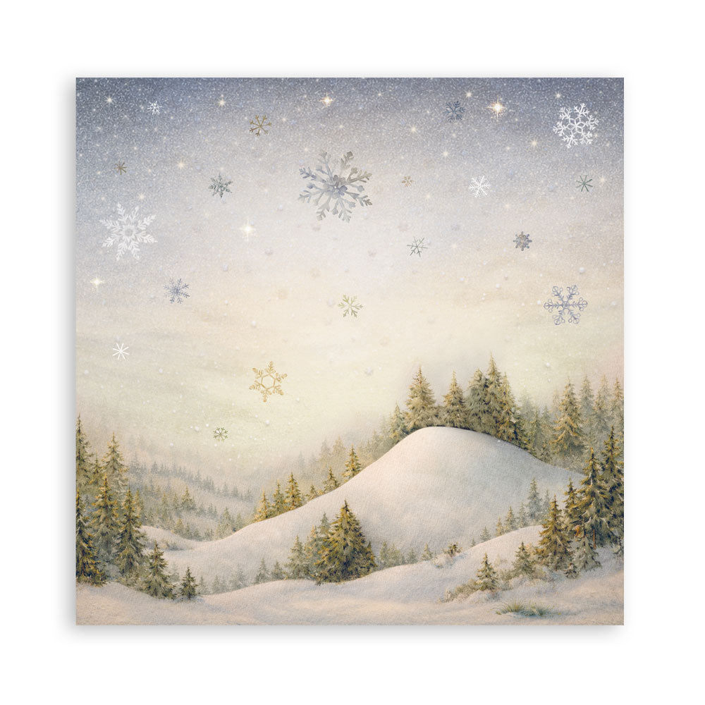 Scrapbooking Printed Pad For Art And Craft 22 Sheets cm 30.5x30.5 (12"x12") Single Face - Silent Night