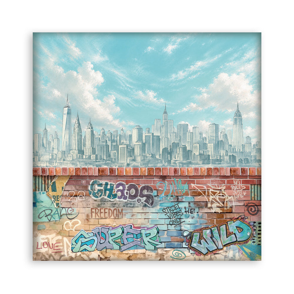 12”x12” (30.5x30.5 cm) Paper Pad 22 Single Sided Printed Paper Sheets - Furry Friends 2