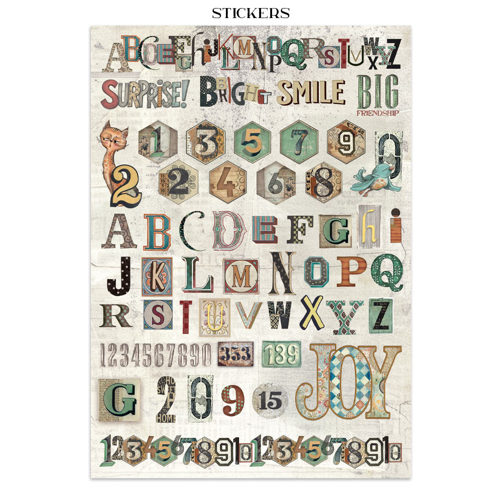 Printed Art Junk Journal: Stickers, Cut-Outs, Backgrounds For Art And Craft - Furry Friends