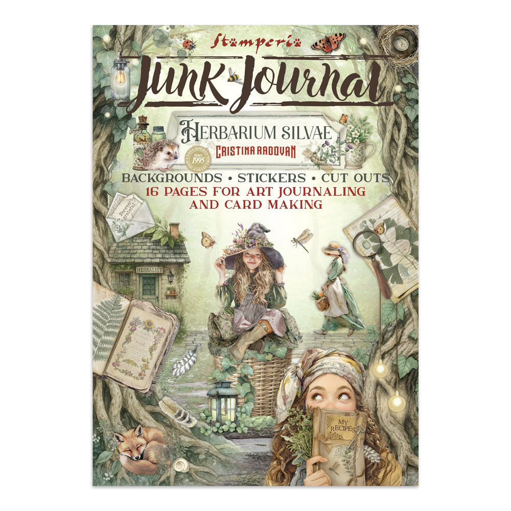 Printed Art Junk Journal: Stickers, Cut-Outs, Backgrounds For Art And Craft - Herbarium Silvae