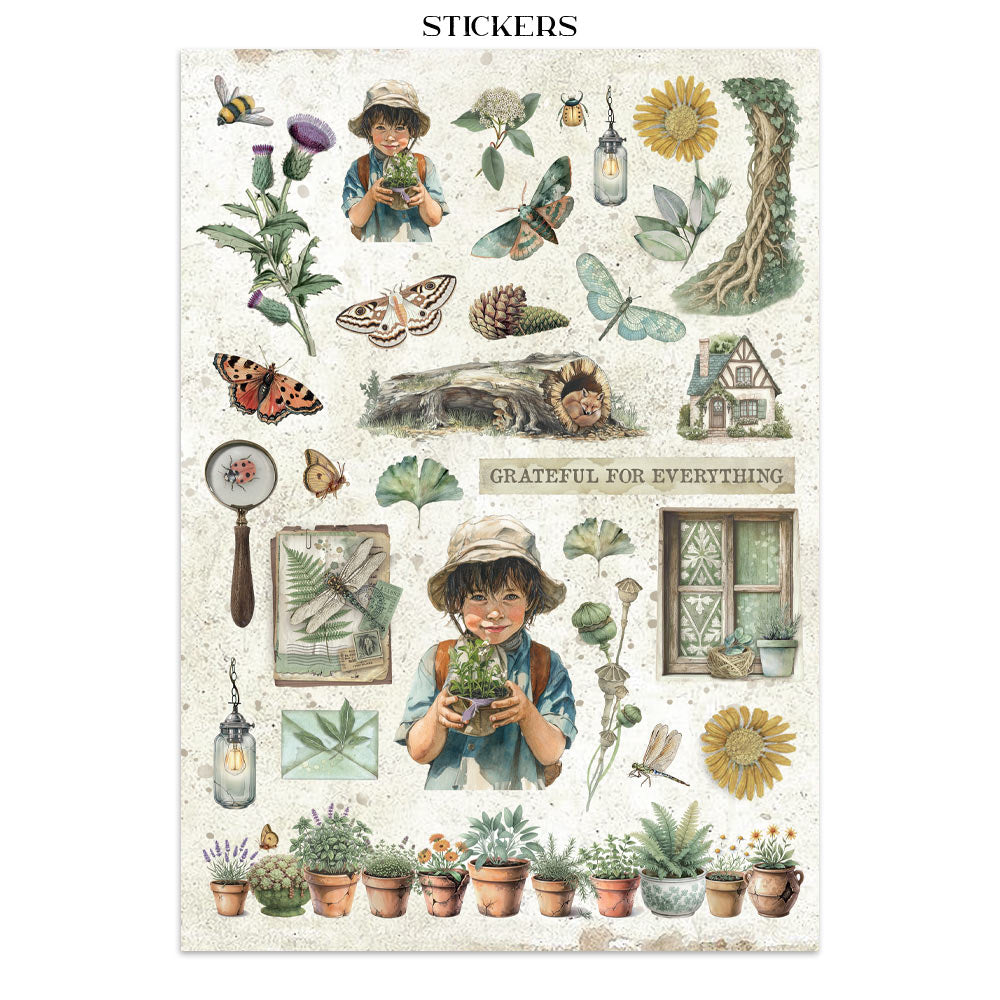 Printed Art Junk Journal: Stickers, Cut-Outs, Backgrounds For Art And Craft - Herbarium Silvae