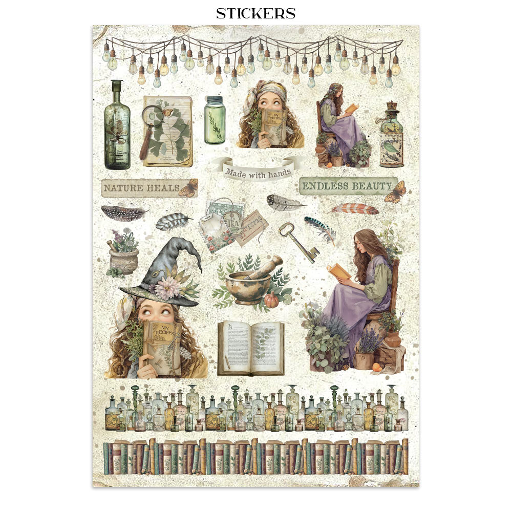 Printed Art Junk Journal: Stickers, Cut-Outs, Backgrounds For Art And Craft - Herbarium Silvae