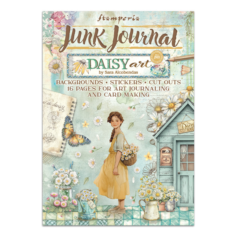 Printed Art Junk Journal: Stickers, Cut-Outs, Backgrounds For Art And Craft - Daisy Art