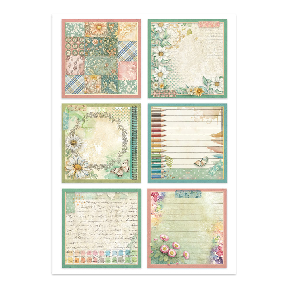 Printed Art Junk Journal: Stickers, Cut-Outs, Backgrounds For Art And Craft - Daisy Art