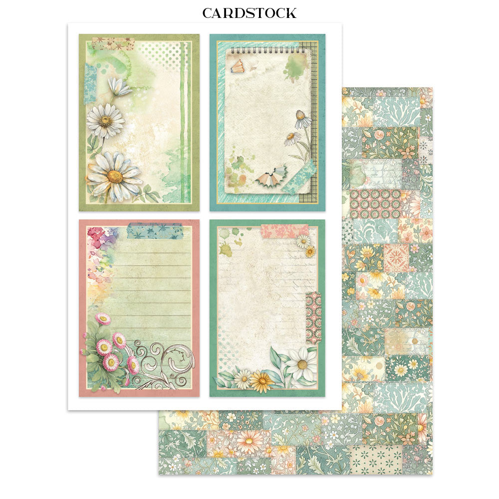 Printed Art Junk Journal: Stickers, Cut-Outs, Backgrounds For Art And Craft - Daisy Art