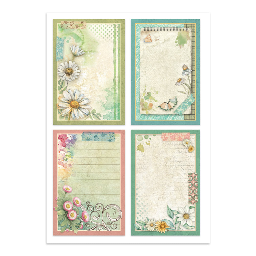 Printed Art Junk Journal: Stickers, Cut-Outs, Backgrounds For Art And Craft - Daisy Art