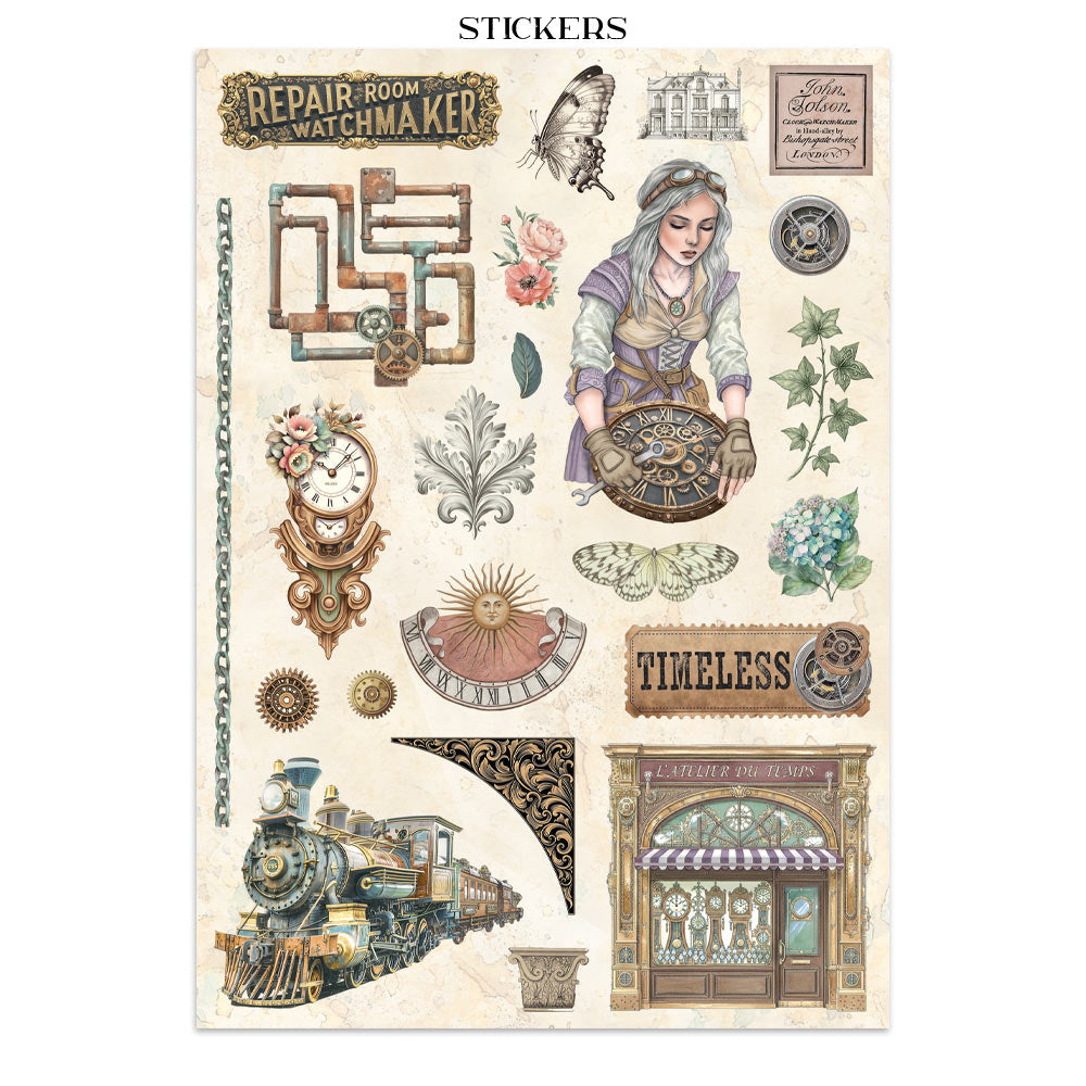 Printed Art Junk Journal: Stickers, Cut-Outs, Backgrounds For Art And Craft - Gardens Of Time