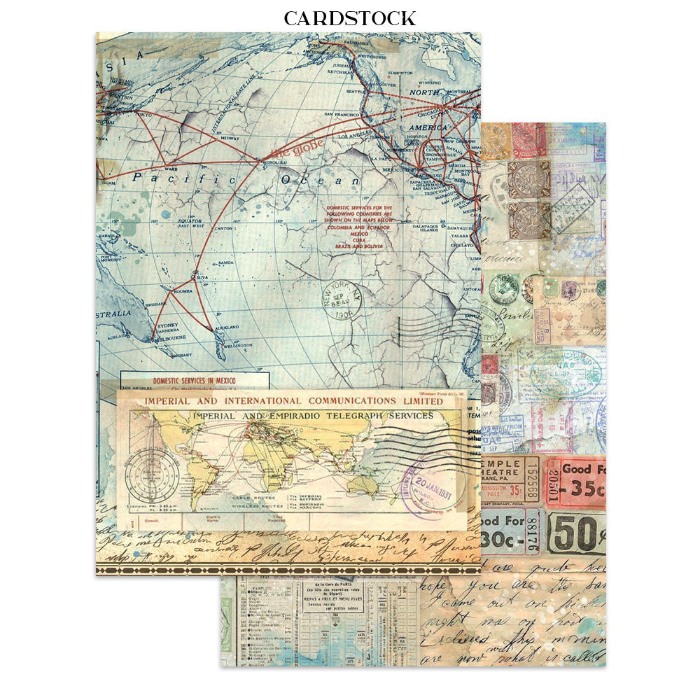 Printed Art Junk Journal: Stickers, Cut-Outs, Backgrounds For Art And Craft - Art Of Travelling