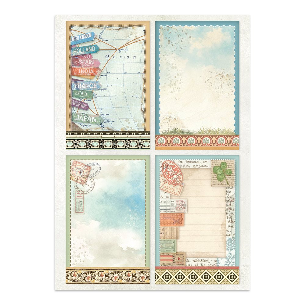 Printed Art Junk Journal: Stickers, Cut-Outs, Backgrounds For Art And Craft - Art Of Travelling