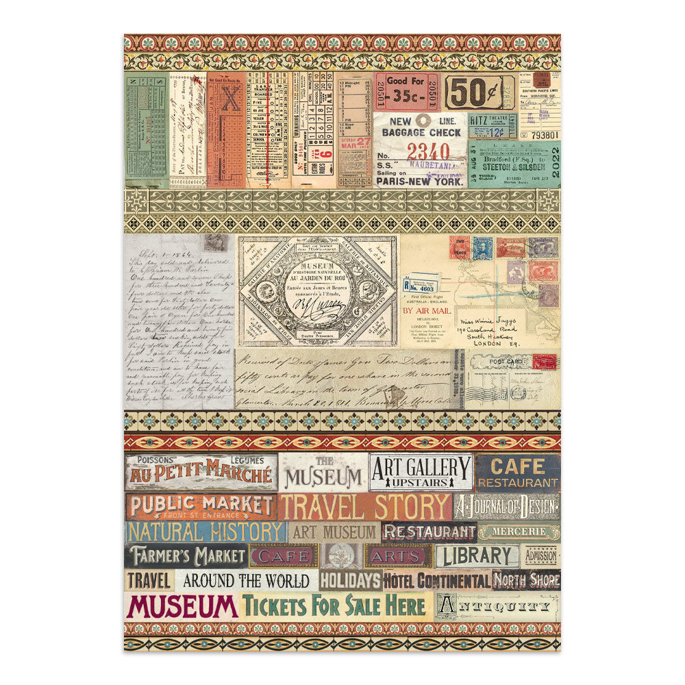 Printed Art Junk Journal: Stickers, Cut-Outs, Backgrounds For Art And Craft - Art Of Travelling