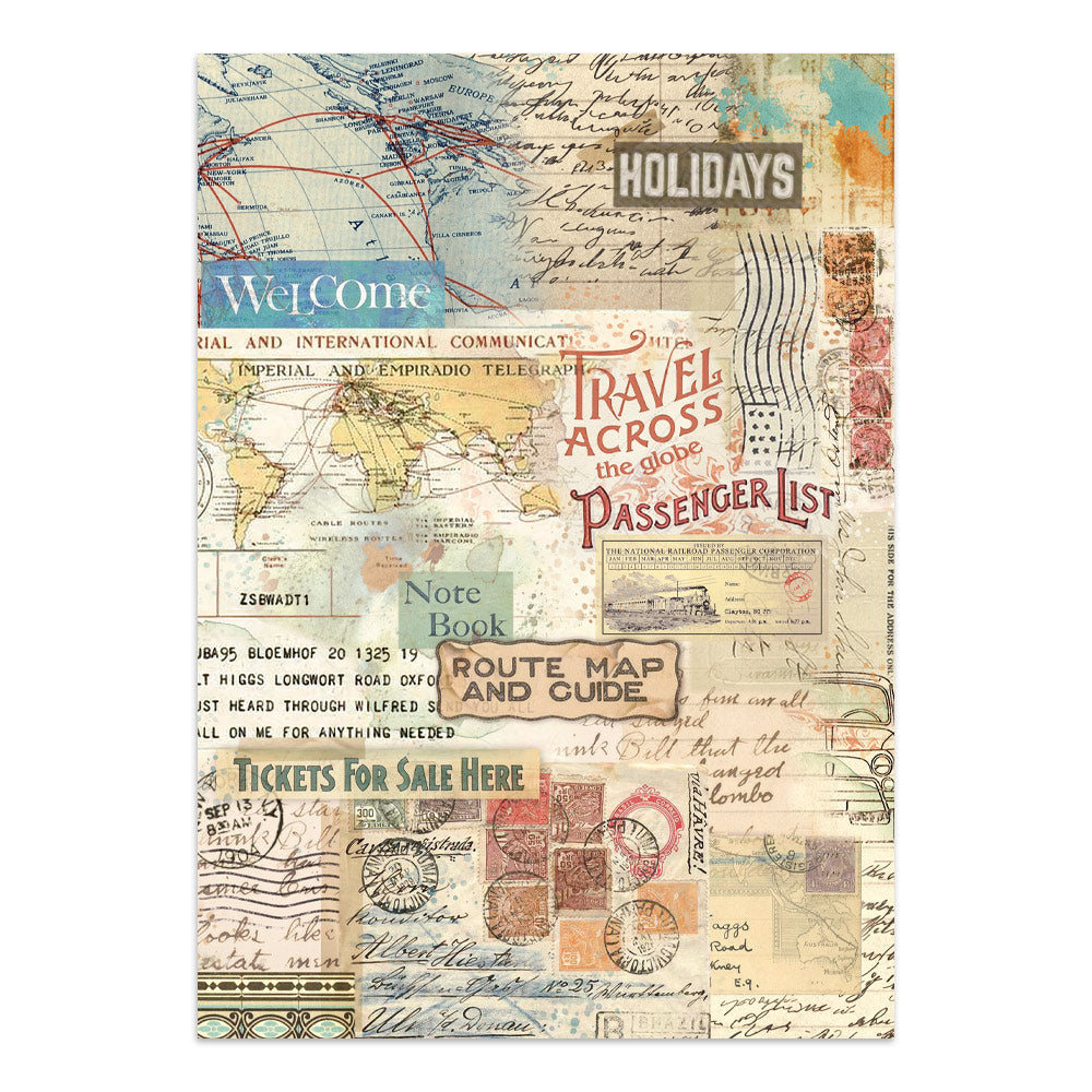 Printed Art Junk Journal: Stickers, Cut-Outs, Backgrounds For Art And Craft - Art Of Travelling