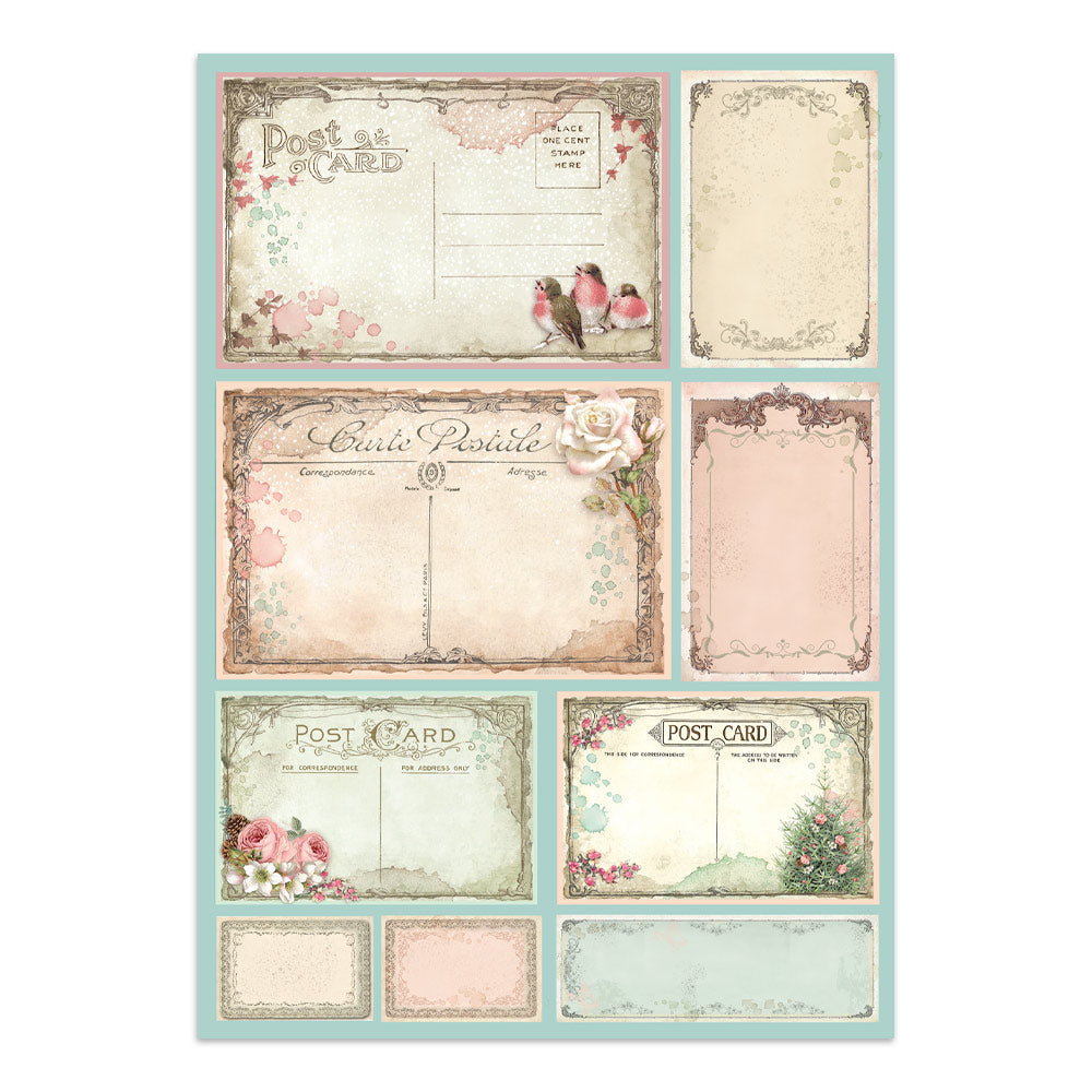 Printed Art Junk Journal: Stickers, Cut-Outs, Backgrounds For Art And Craft - Winter Magic
