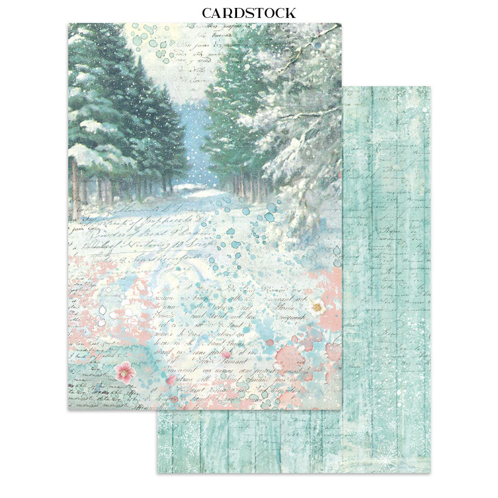 Printed Art Junk Journal: Stickers, Cut-Outs, Backgrounds For Art And Craft - Winter Magic