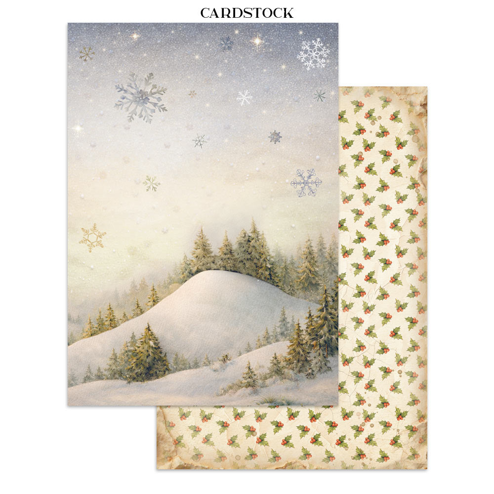 Printed Art Junk Journal: Stickers, Cut-Outs, Backgrounds For Art And Craft - Silent Night