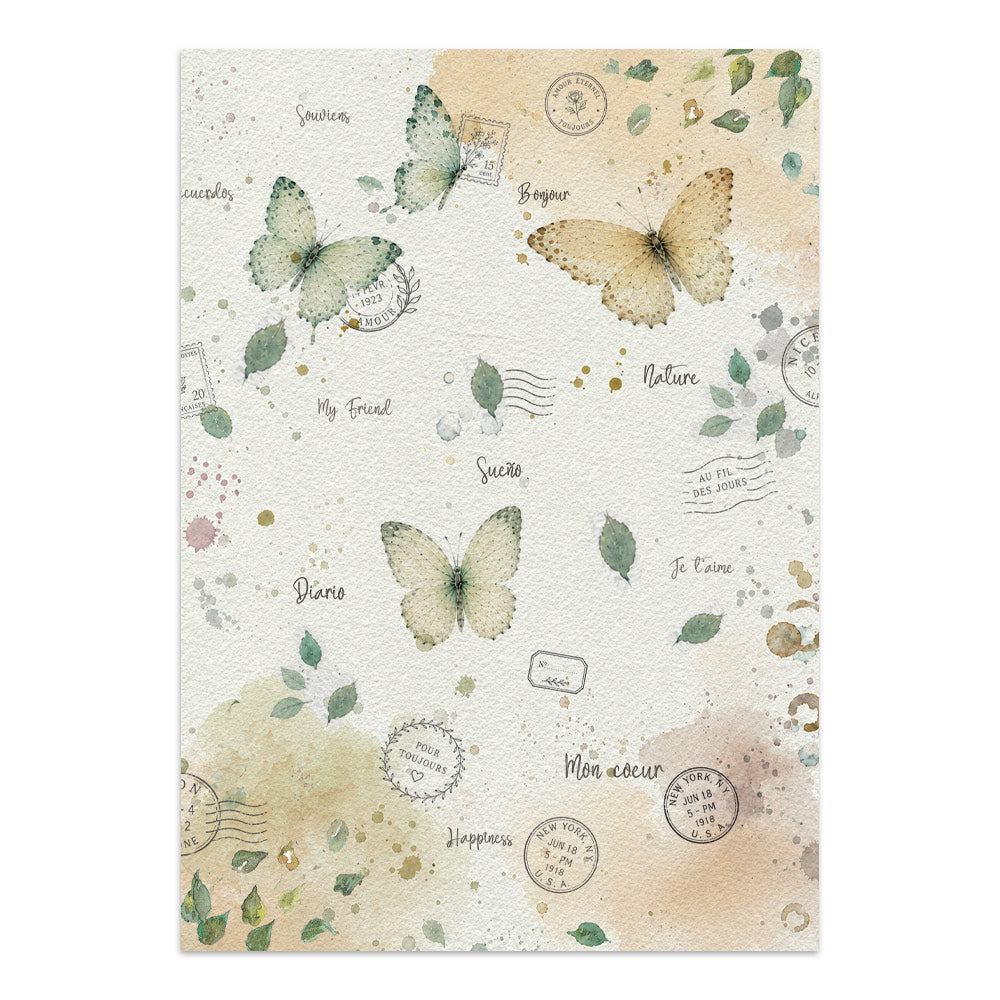 Printed Art Junk Journal: Stickers, Cut-Outs, Backgrounds For Art And Craft - Flowers And Poems