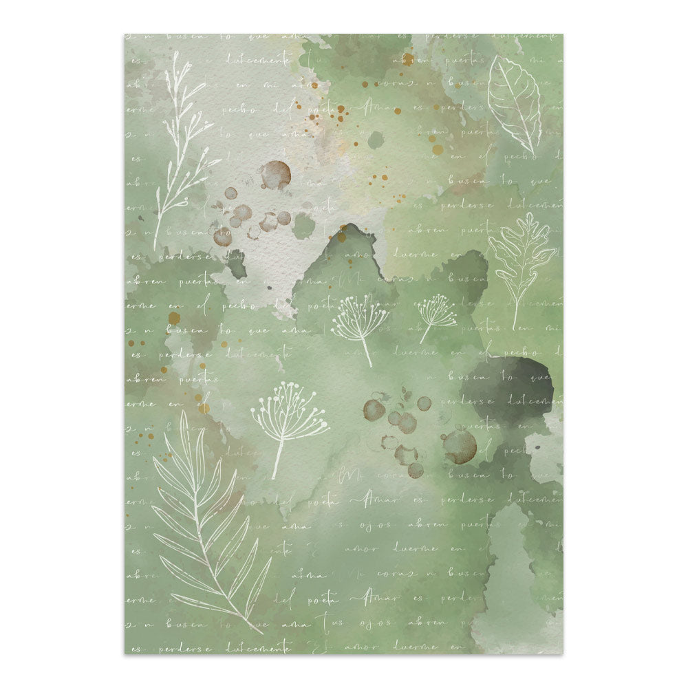 Printed Art Junk Journal: Stickers, Cut-Outs, Backgrounds For Art And Craft - Flowers And Poems
