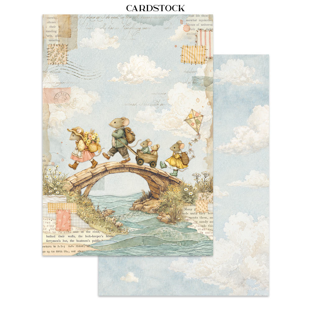 Printed Art Junk Journal: Sticker, Cut-Outs, Backgrounds For Art And Craft - Cozy Family