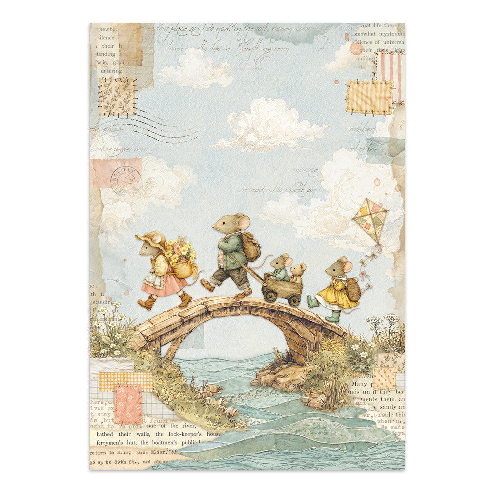 Printed Art Junk Journal: Sticker, Cut-Outs, Backgrounds For Art And Craft - Cozy Family